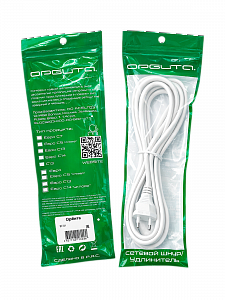 Кабель питания сетевой C7 1.5м Орбита OT-ELS05 Белый